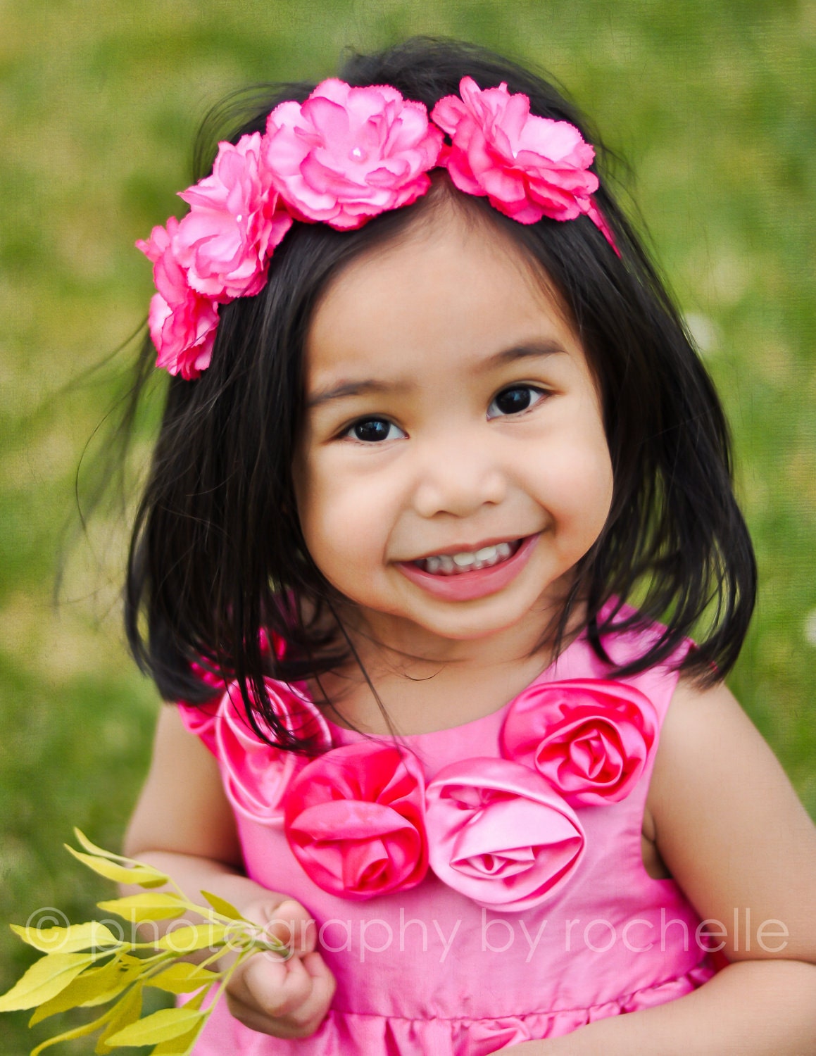 Sweet Pink Flower Bloom Headband- Birthday- Special Occasion- Wedding- Photo shoot-