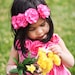 Sweet Pink Flower Bloom Headband- Birthday- Special Occasion- Wedding- Photo shoot-