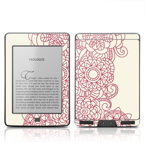 Amazon Kindle Touch Decal Skin - Vintage Floral