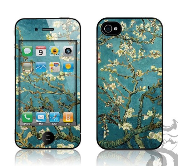 Apple iPhone 4 4S Hard Case Cover & Skin Kit - Van Gogh Blossoming Almond Tree