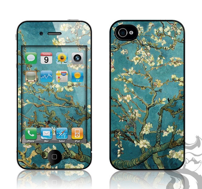 Apple iPhone 4 4S Hard Case Cover & Skin Kit - Van Gogh Blossoming Almond Tree