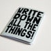 Handmade notebook "Wite down All the things" Steel Grey