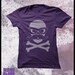 Skull tshirt women's "Incognito" skull with false moustache and glasses