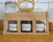 Trio of Preserves/Chutney/Jam in Jute Gift Bag