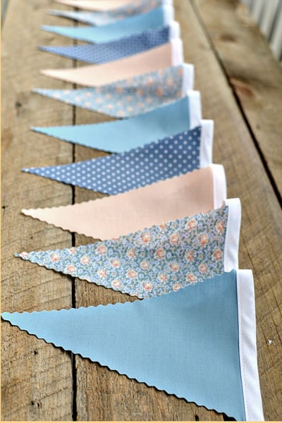 Sky  - Vintage Bunting Banner - Free Shipping US and Canada