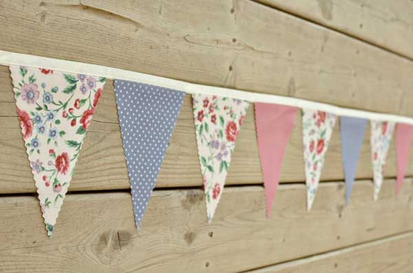 Timeless  - Vintage Bunting Banner with 12 Flags