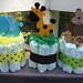 1 Jungle theme mini diaper cake, baby shower centerpiece