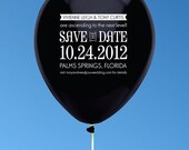 Custom Vintage Wedding Save the Date: Balloon Style