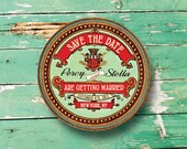 Custom Vintage Wedding Save the Date Magnets