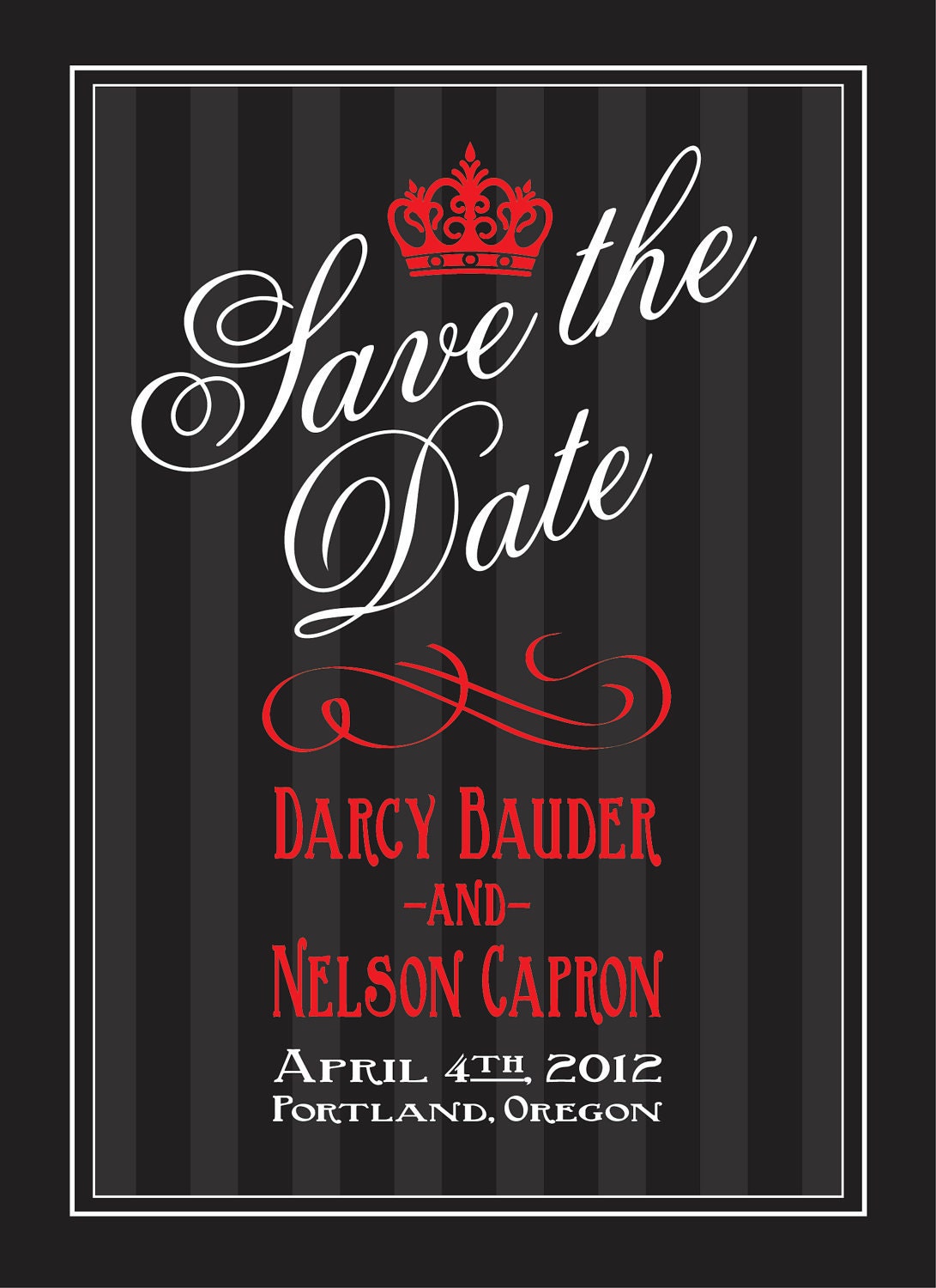 Wedding Invitation: Save the Date Digital File