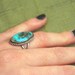 Vintage Native American Turquoise Stone Ring Size 4 SALE