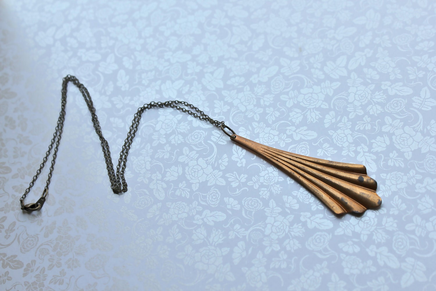 Art Deco Drop Necklace, Dramatic