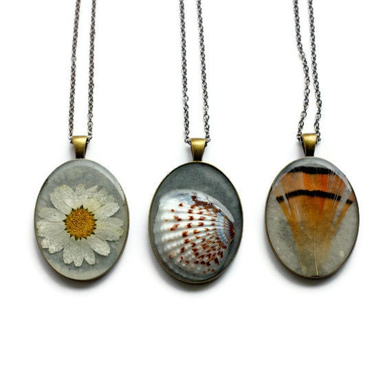 resin jewelry set earth sea sky necklaces real pressed botanical Pendant Jewelry resin jewelry boho chic prairie nautical