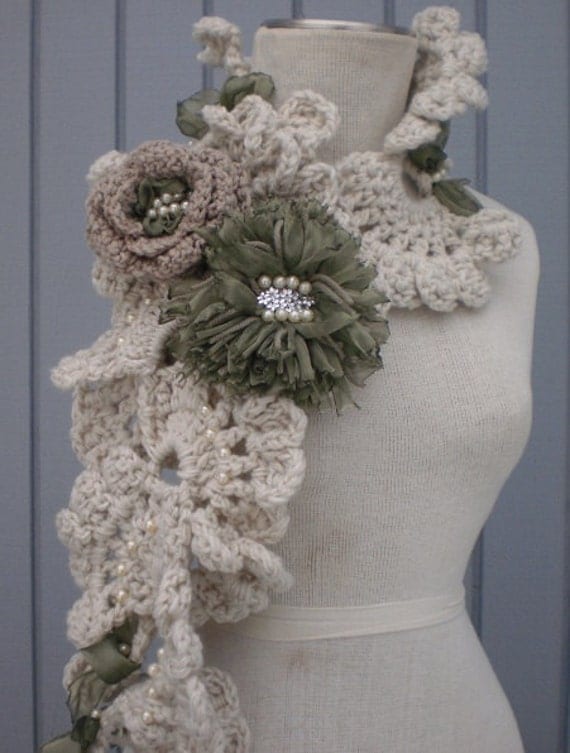 Sea Shell Scarf green