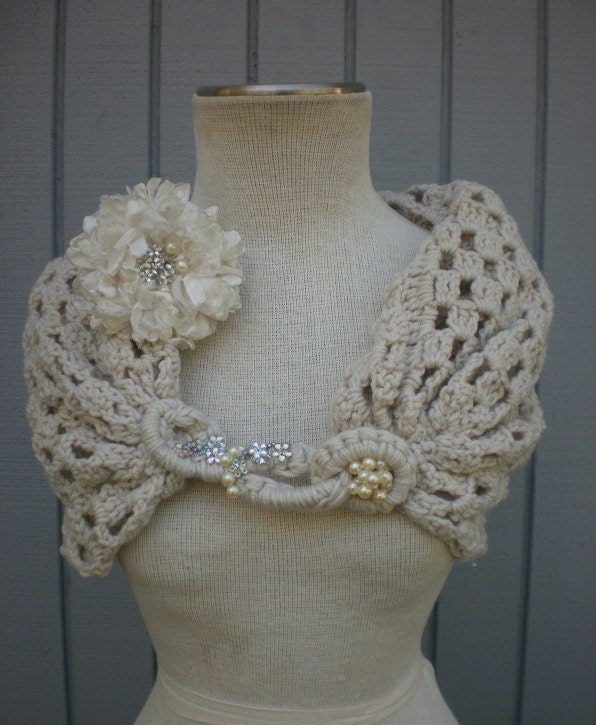 bridal wedding custom order shawl sm-md hand made flower