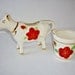 Vintage Creamer Sugar Set Cow Bucket 1930's Farmhouse Cottage Shabby Chic