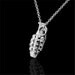Designer Sterling Silver Grenade Pendant Necklace