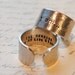 I am...The Heroine in my life Story Custom Secret Affirmation Cuff Ring