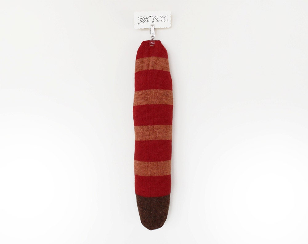 Animal tail - Red Panda - pretend, soft knitted toy