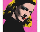 Lauren Bacall (Pink) - 8x10 Pop Art Print