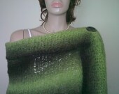 Custom Order - Hand Knitted Blanket / Hand Knitted Shawl / Long Shawl / Large Shawl / Hand Knitted Cape / Rectangular Shawl / Big Button