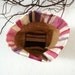 Kitchen storage basket - gift - pink to violet stripes - home decor - for her