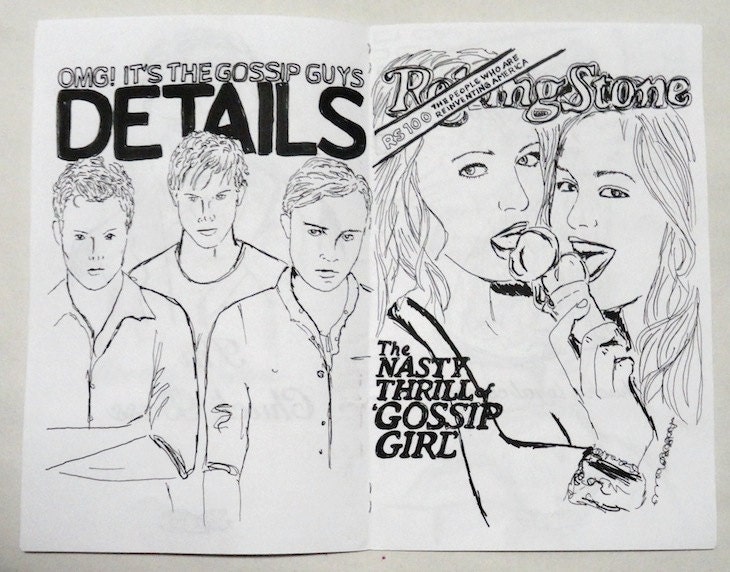 Comic Book gossip girl - Book/ zine illustrations.