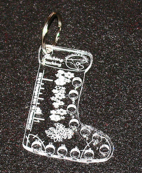 Mini Stitching Stocking  Key Fob / Floss Tag