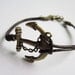 Bracelet---antique bronze anchor&brown leather chain
