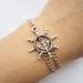 Bracelet---antique silver rudder with anchor bracelet &alloy chain