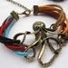 octopus bracelet---antique bronze octopus pendant octopus bracelet & colorful rope chain