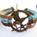 Mockingjay inspired unique Bracelet---antique bronze The hunger game style pendant & colorful rope chain