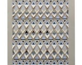 Triangle Papercut - 4-Layered Peach and Grey Papercut