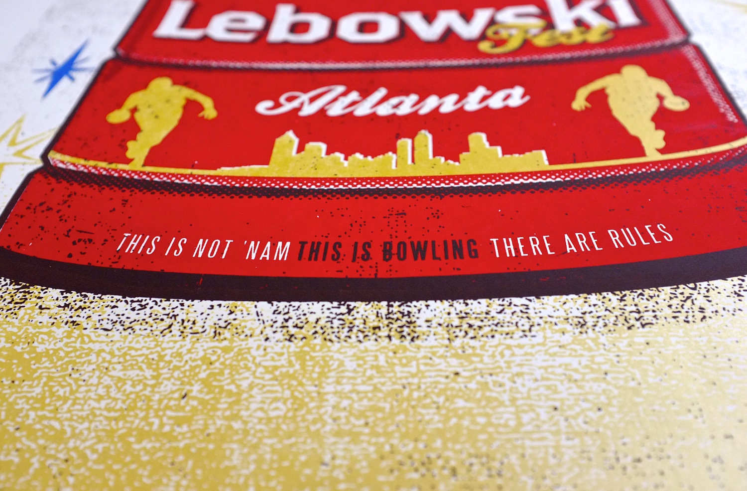 Lebowski Fest : Atlanta 2012 Screen printed poster