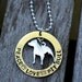 Peace Love Pit Bull Handstamped Necklace