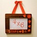 4x6 Picture Frame, Paper Flower Collages, Orange and Red Decoupage, Shine On