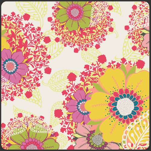 Art Gallery Fabrics, Rhapsodia Floral Fabric, Mystic Aura Fields Fabric, 1 yard