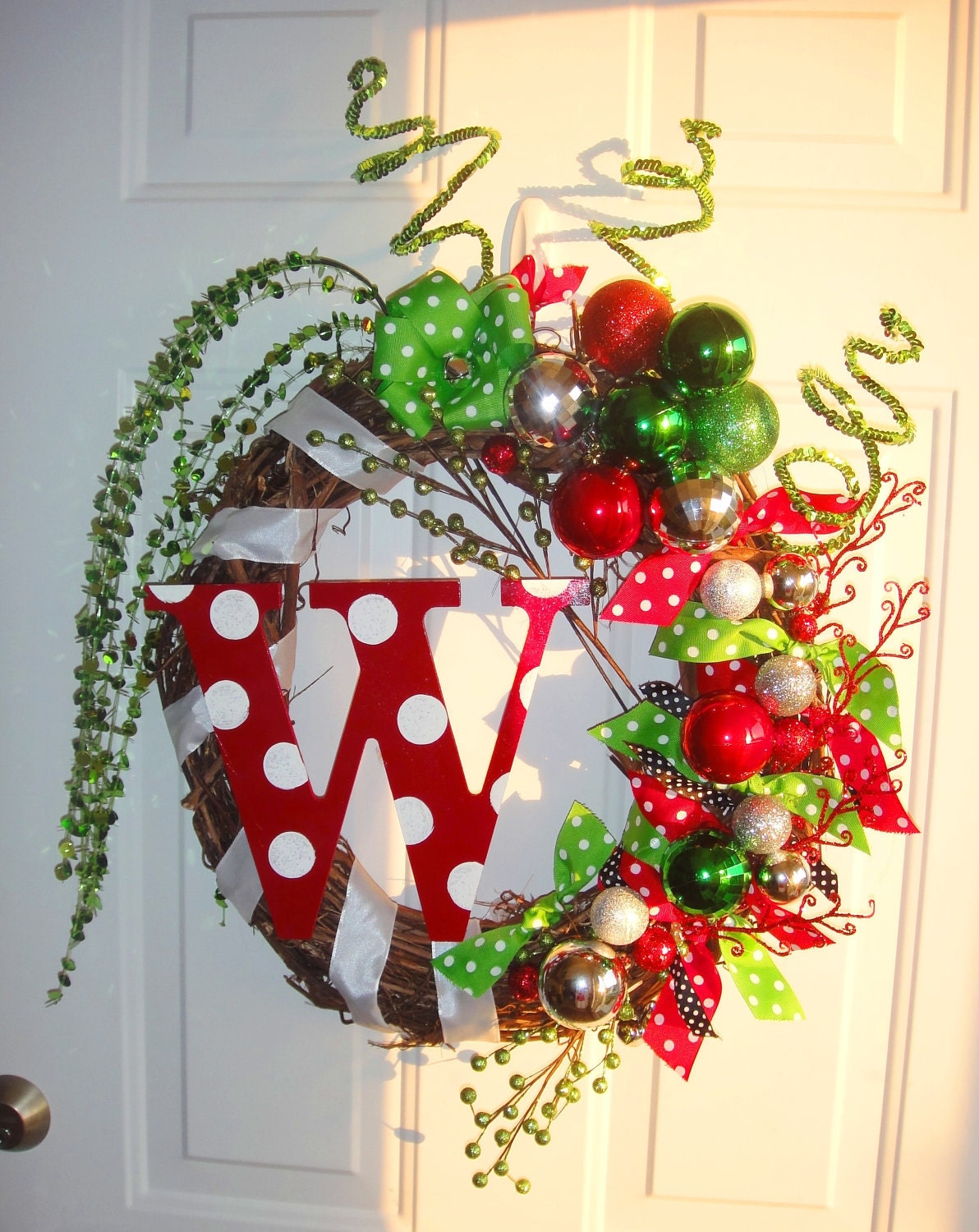 Holly Jolly Christmas Ornament Wreath