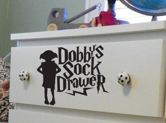 Dobby's Sock Drawer Dresser Decal