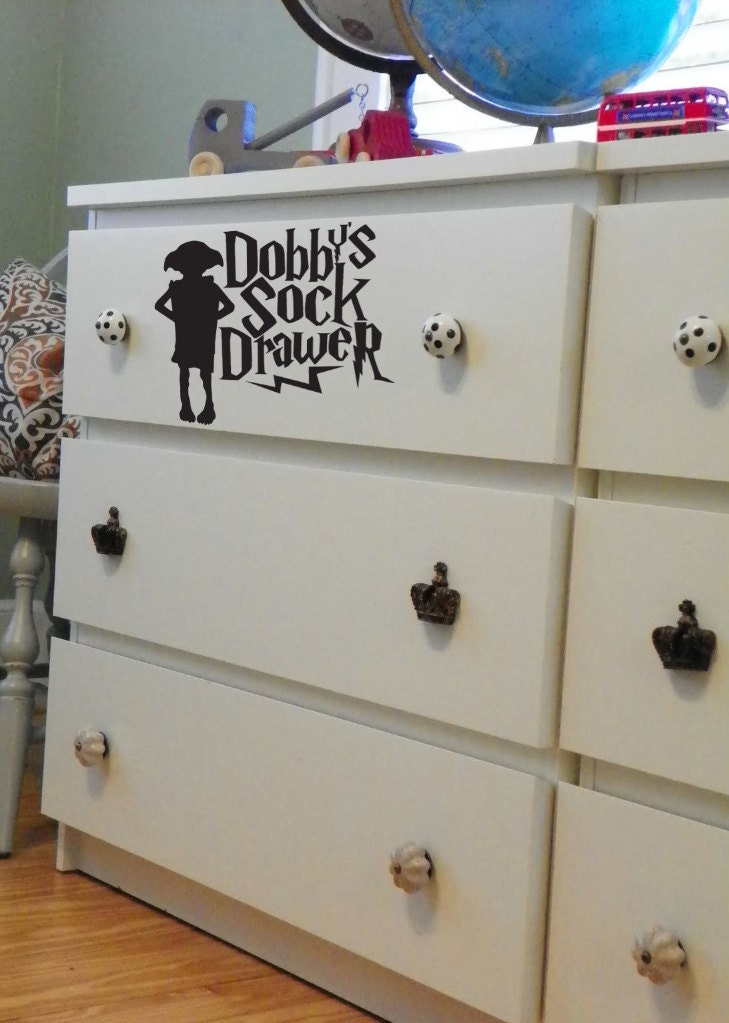 Dobby's Sock Drawer Dresser Decal