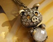 Cute pig slumped necklace