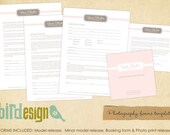 INSTANT DOWNLOAD - Basic Photography Forms Templates - E455