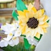 Fun Paper Flower Orchid and Sunflower Wedding Flowers/ Bridal Bouquet--summer/fall