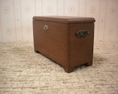 dollhouse miniature trunk with hand forged hardware
