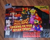 HUGE 44x32 Super Mario RPG SNES Super Nintendo Poster wow