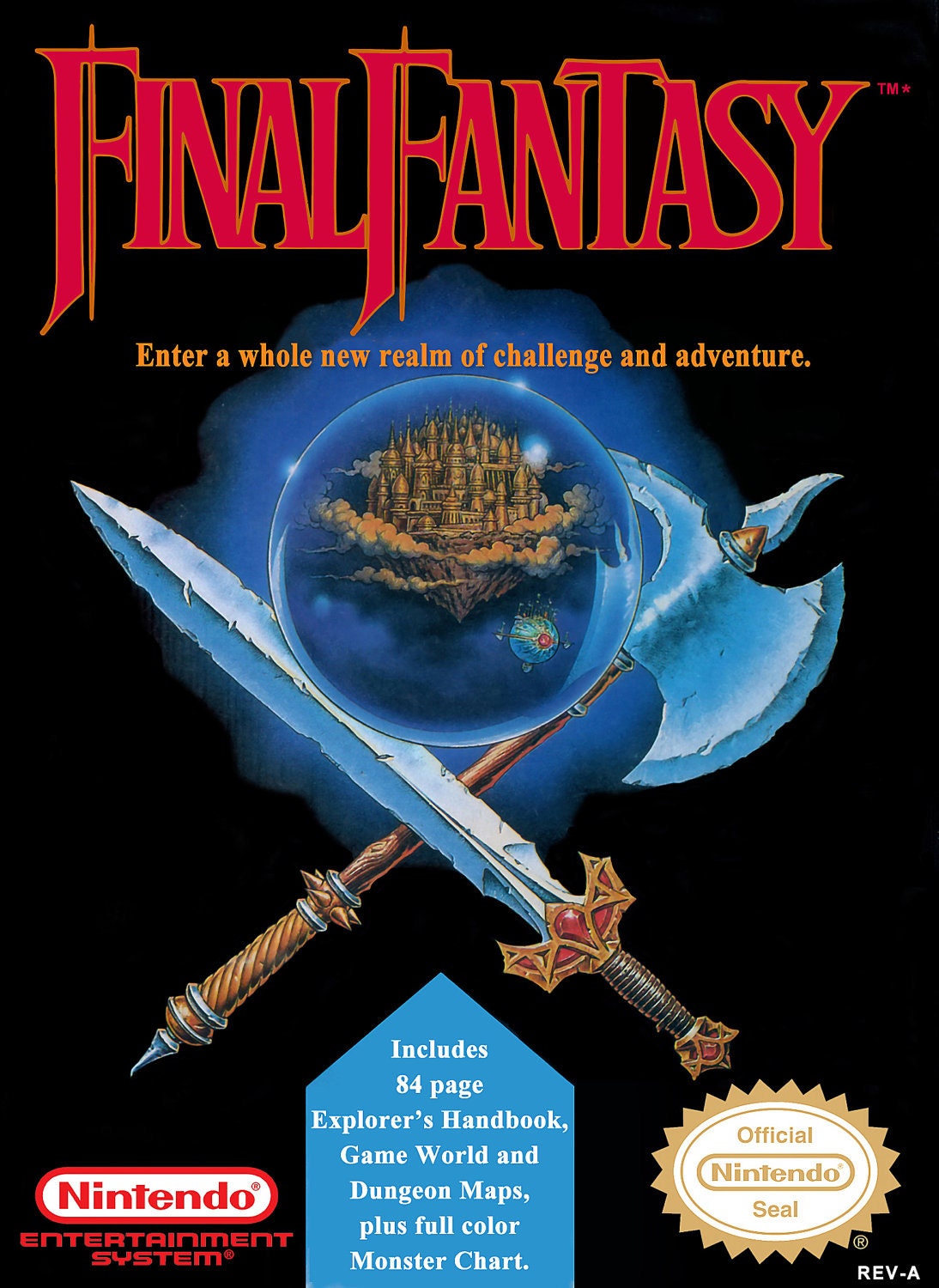 44x32 Giant Final Fantasy NES  Nintendo Poster printed on Silk