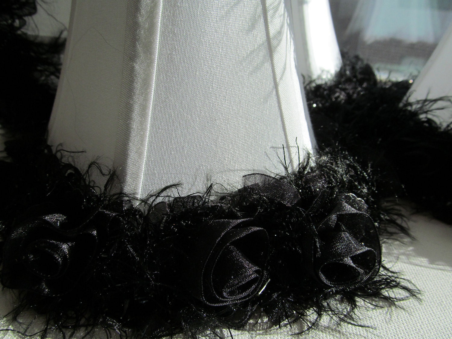 Black and White Chandelier or Mini Lamp shade