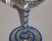 Rhinestone Bling Martini Glass