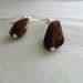 Purple and SIlver Beaded Dangle Earrings