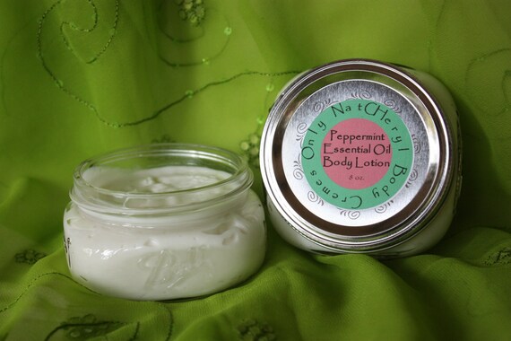 Organic Body Lotion with  Lavender, Rosemary, Sweet Orange or Peppermint Essential Oils 8 oz.